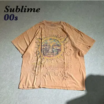 00s Sublime 선 로고 크러쉬 보로T셔츠 그런지