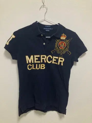 랄프 로렌 MERCER CLUB 엠블럼 실크 반팔 피케 셔츠 M