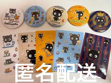 세리아 초코캣 캔뱃지 & 씰 컴플리트 세트