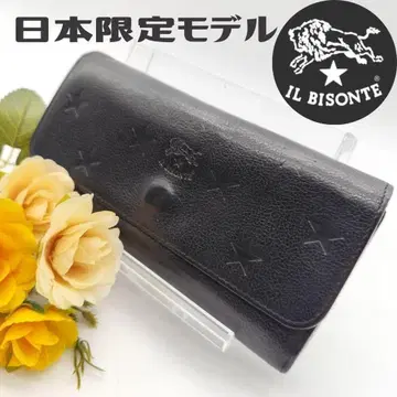레어 IL BISONTE 일본 한정판 장지갑 스타 엠보 빈티지