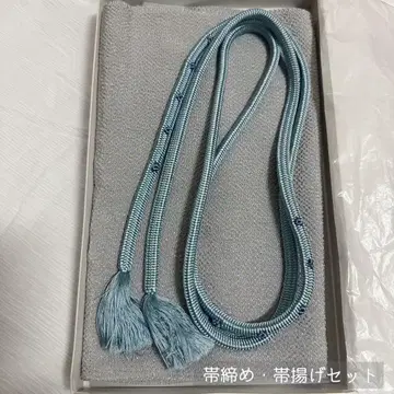 미사용 새상품 허리띠 오비 장식 천 세트 순수 실크