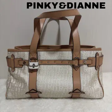 PINKY&DIANNE 핸드백 올 로고 무늬 베이지