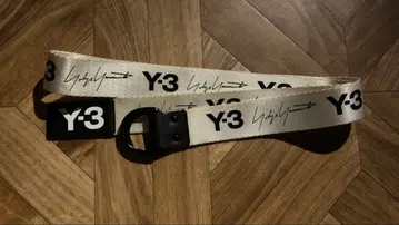 Y-3 로고 캔버스 벨트 화이트