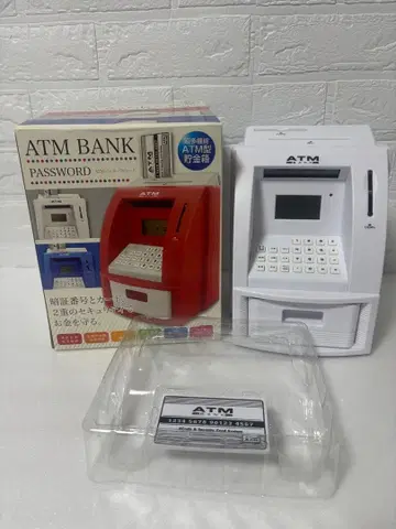 미사용품 초다기능형 ATM BANK 저금통 카드 포함 화이트