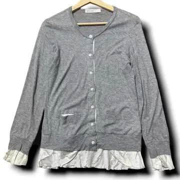 sacai luck 컷오프 레이어드 스타일 가디건 그레이 S