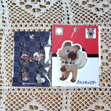 포켓몬 이완코 진화계 메탈 참 & 스티커 세트