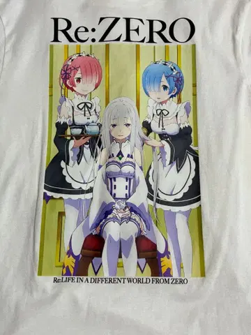 Re:ZERO 에밀리아 라무 렘 T셔츠