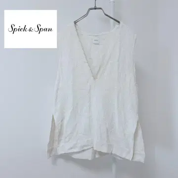 Spick & Span 트위드 베스트 V넥 풀오버 일본제 1175