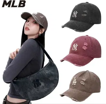 MLB 데미지 워싱 볼캡 L.BROWN 카리나