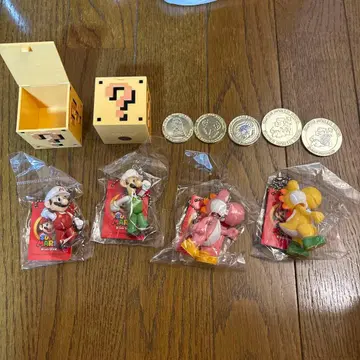 슈퍼 마리오 키링 4종 물음표 블록 포함 코인