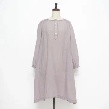 네스트로브 린넨 개더 A라인 원피스 라벤더 F*QD856