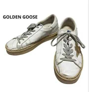 GOLDEN GOOSE 하이스타 레더 로우컷 스니커즈