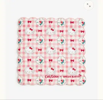 CathKidston x HelloKitty 스캘럽 타월 손수건 Pink