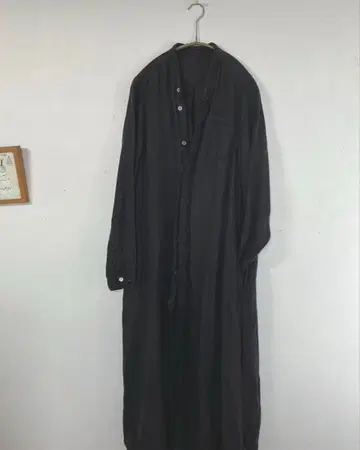 nest robe 롱 셔츠 셔츠 원피스 린넨 맥시 길이