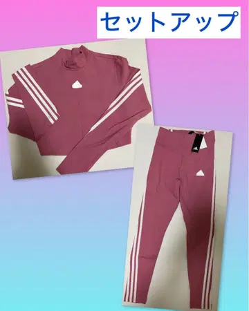 adidas 셋업 핑크 상의 팬츠 레깅스 여성용