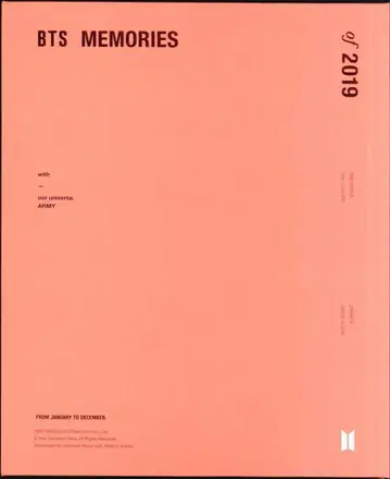 BTS DVD 일본반 MEMORIES OF 2019