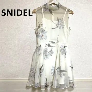 SNIDEL 스나이델 하이넥 오간자 원피스 미니 원피스