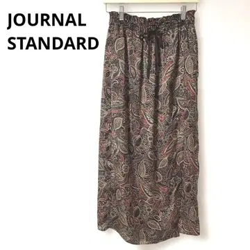 새상품급 JOURNAL STANDARD 롱 랩스커트 일본제 브라운 36