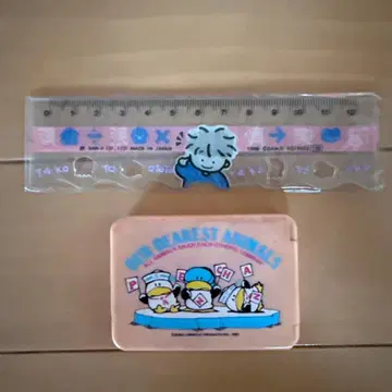 SAN-X 1989 눈금자 필통 레트로 문구 세트 당시 물품