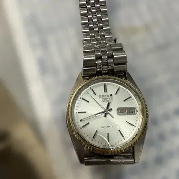 SEIKO 5 자동 와인딩 손목시계 실버 다이얼