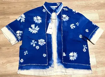 ZARA 플로럴 프린트 반팔 셔츠 XL