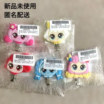 미사용 시크릿 캐치! 티니핑 러버 헤어 클립 5종 세트