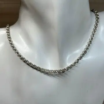 실버 925 더블 로로 체인 레어 더블 링크 체인 목걸이 40cm