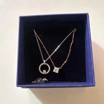 SWAROVSKI 목걸이 2개 세트