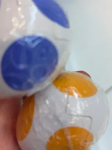 요시 메지루시 액세서리 파란색 오렌지