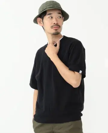 BEAMS 루프 휠러 반팔 맨투맨 포켓 T셔츠 래글런 S 사이즈 네이비