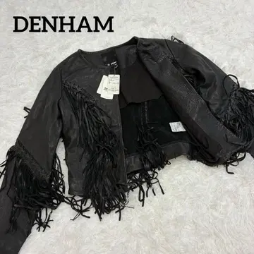 새상품 DENHAM 레더 재킷 프린지 y2k 오피움