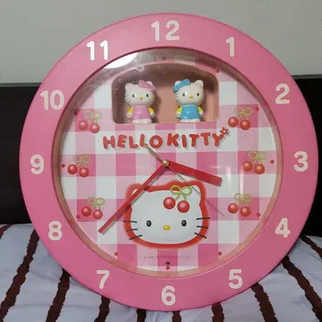 HELLO KITTY 벽걸이 시계 태엽 시계 작동 Sanrio