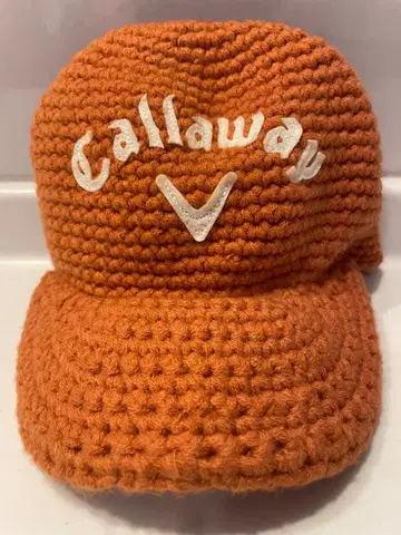 Callaway 캘러웨이 니트 캡 모자 오렌지