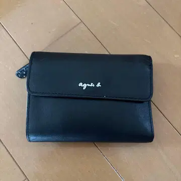 agnes b. 3단 폴더형 지갑 블랙