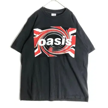 3777 oasis 오아시스 싱글 스티치 T셔츠 블랙