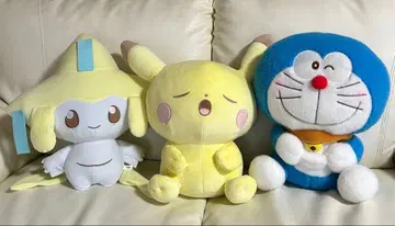 포켓피스 피카츄 지라치 도라에몽 봉제 인형 3체 세트