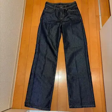 ZARA 인디고 블루 데님 팬츠 센터 프레스