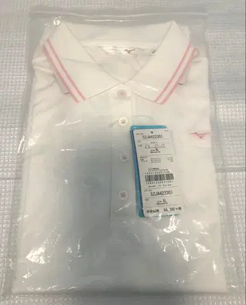 MIZUNO 피케 셔츠 화이트/핑크 XL 여성용