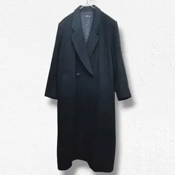 캐시미어 100% 롱 코트 블랙 심플 여성용 아우터 일본제