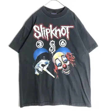 3767 SlipKnoT 슬립낫 싱글 스티치 T셔츠 블랙