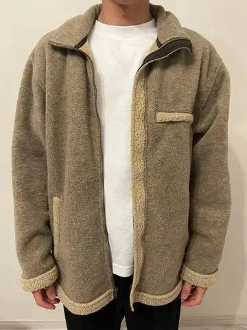 L.L.Bean 보아 자켓 플리스 베이지 엘보 패치