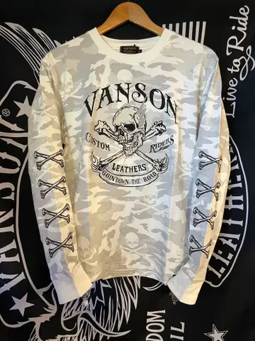 새상품 반손 vanson 스컬 vanson 로고 카모플라쥬 M