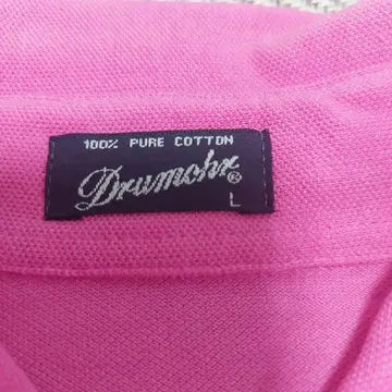 이탈리아제 Drumohr 피케 셔츠 핑크 L 사이즈