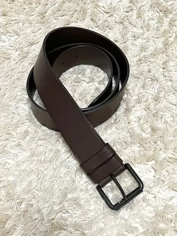 새상품급 Ermenegildo Zegna 46 가죽 벨트 클래식 브라운