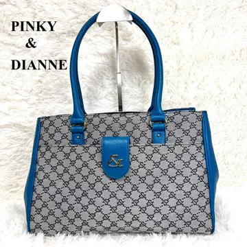 PINKY&DIANNE 모노그램 핸드백 블루