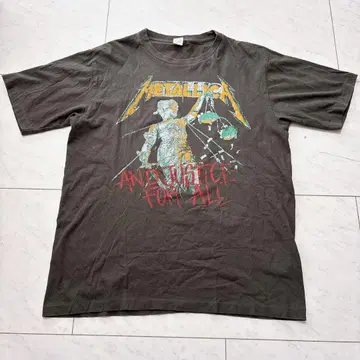 1989년 METALLICA 투어 T셔츠 싱글 스티치 XL