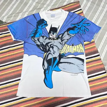 80s vintage BATMAN DC Comics 티셔츠 양면