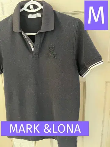 MARK &LONA 피케 셔츠 블랙 블랙 스컬 해골 마크앤로나