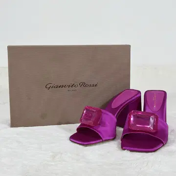 Gianvito Rossi 젬스톤 슬라이드 힐 핫핑크 37