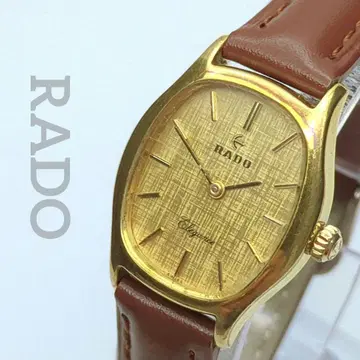 작동품 RADO 여성용 손목시계 엘레강스 골드 수동 와인딩